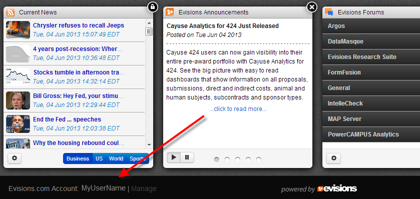 Bottom of the eLauncher page showing the linked account